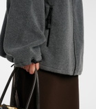 Miu Miu Logo oversized fleece sweatshirt