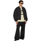Fear of God Black Nylon Taffeta Padded Bomber Jacket
