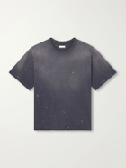 John Elliott - Odeon Paint-Splattered Distressed Cotton-Jersey T-Shirt - Gray