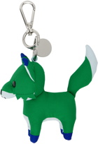 Maison Kitsuné Green Small Colorblock Fox Keychain