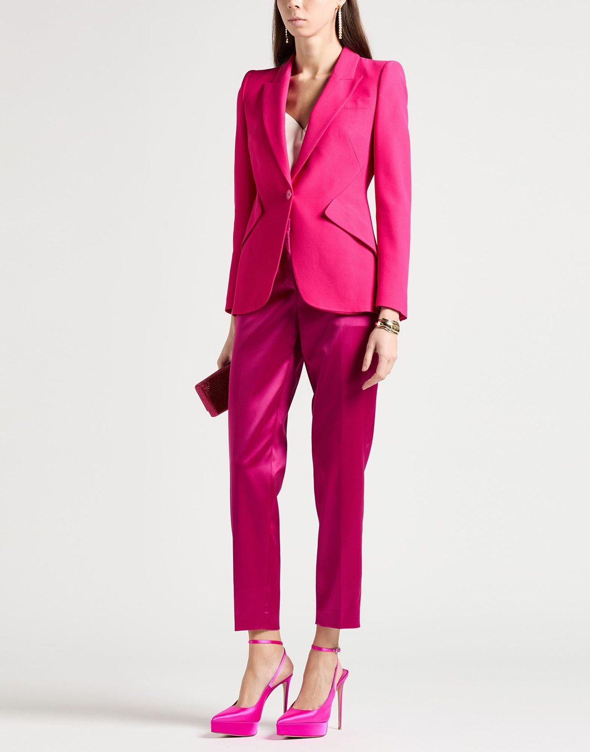 Mcqueen Womens Blazer Fuchsia