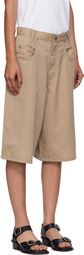 6397 Beige Baggy Shorts