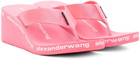 Alexander Wang Pink AW Wedge Flip Flop Sandals