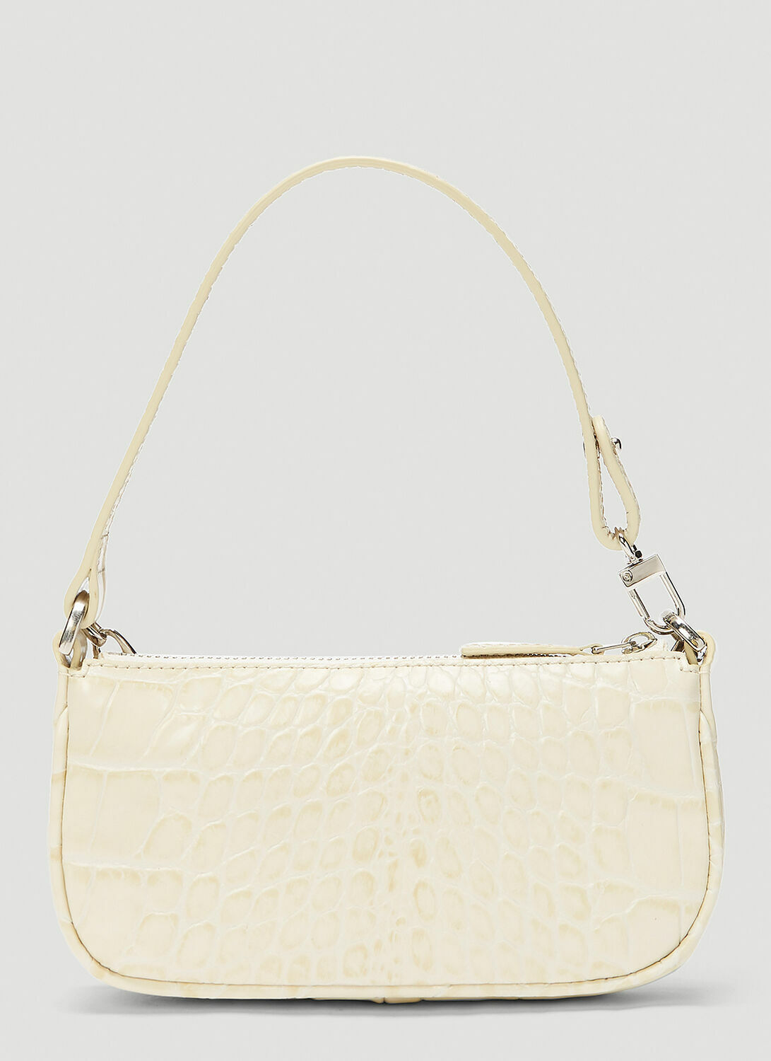 BY FAR Mini Rachel Crocodile Embossed Shoulder Bag