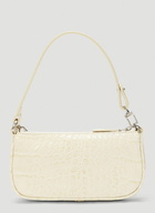 BY FAR Mini Rachel Crocodile Embossed Shoulder Bag