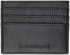 Emporio Armani Black Grained Card Holder