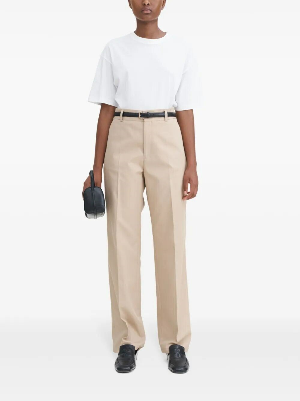 Filippa K Tailored Cotton Trousers in Beige