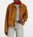 7 For All Mankind Cropped suede jacket