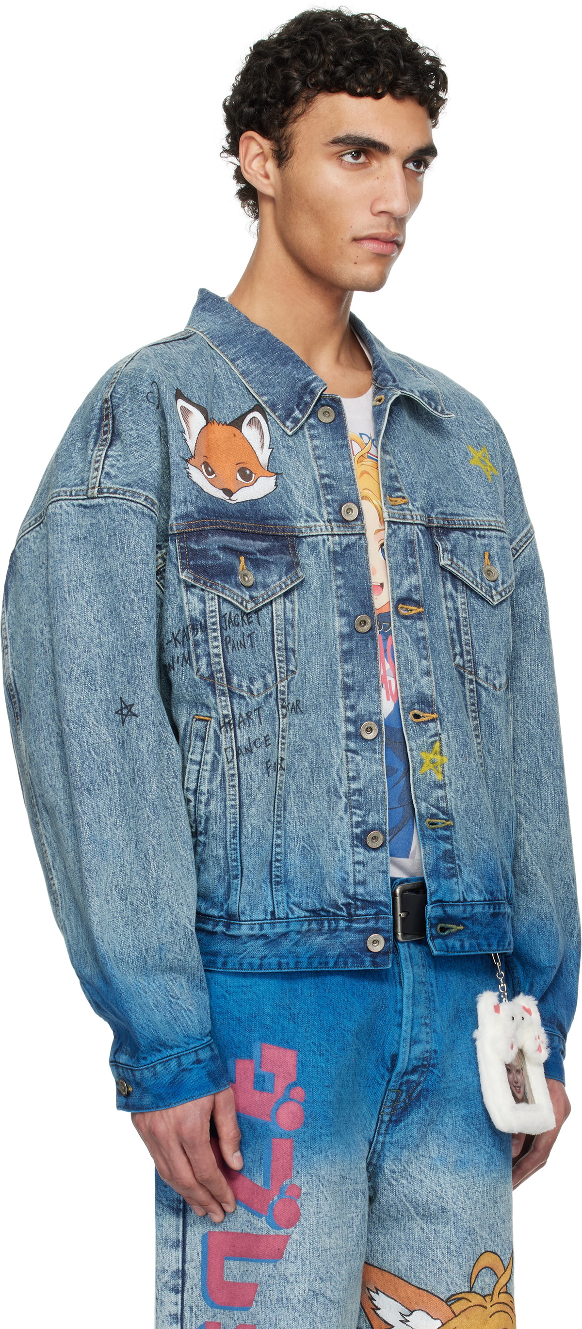doublet Blue Anime Denim Jacket Doublet