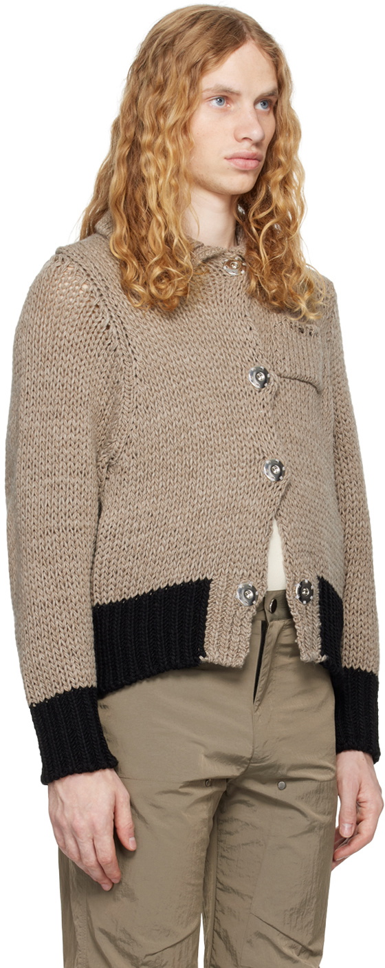 OUAT Taupe Meta Knit Cardigan