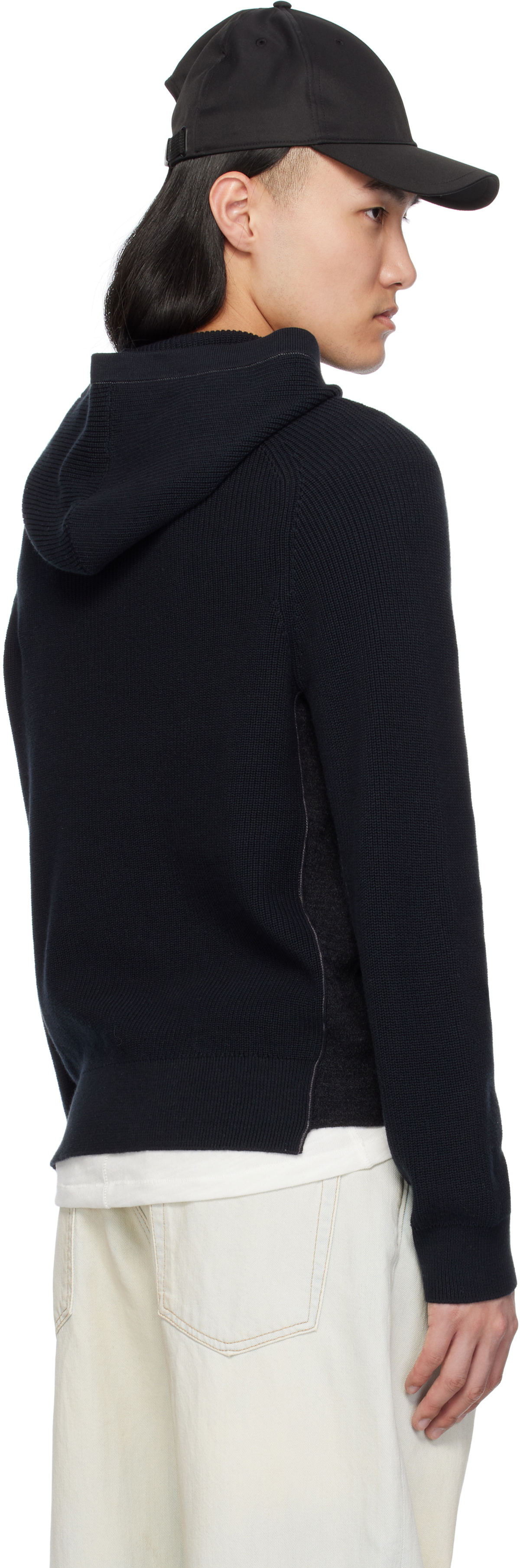 rag & bone Black Gabe Spliced Hoodie
