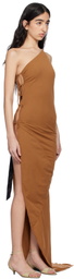 Rick Owens DRKSHDW Orange Hollywood Taco Maxi Dress