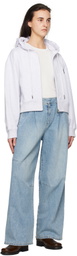 WOOYOUNGMI Blue One-Tuck Wide Jeans