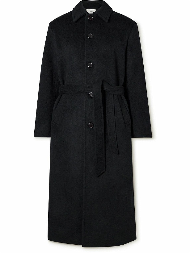 Photo: Amomento - Belted Wool and Cashmere-Blend Coat - Black