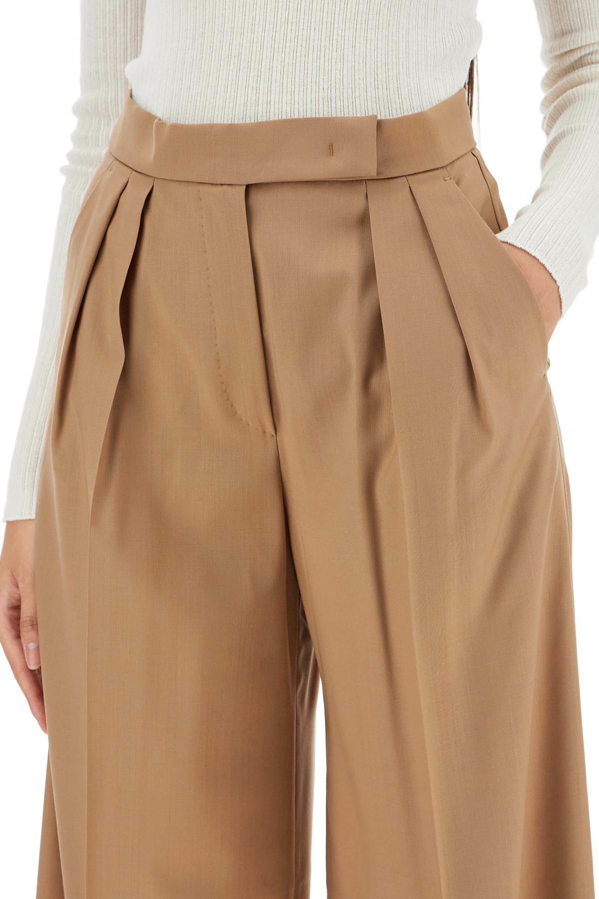 MAX MARA 'wide-leg cool wool trousers 'r Beige Max Mara