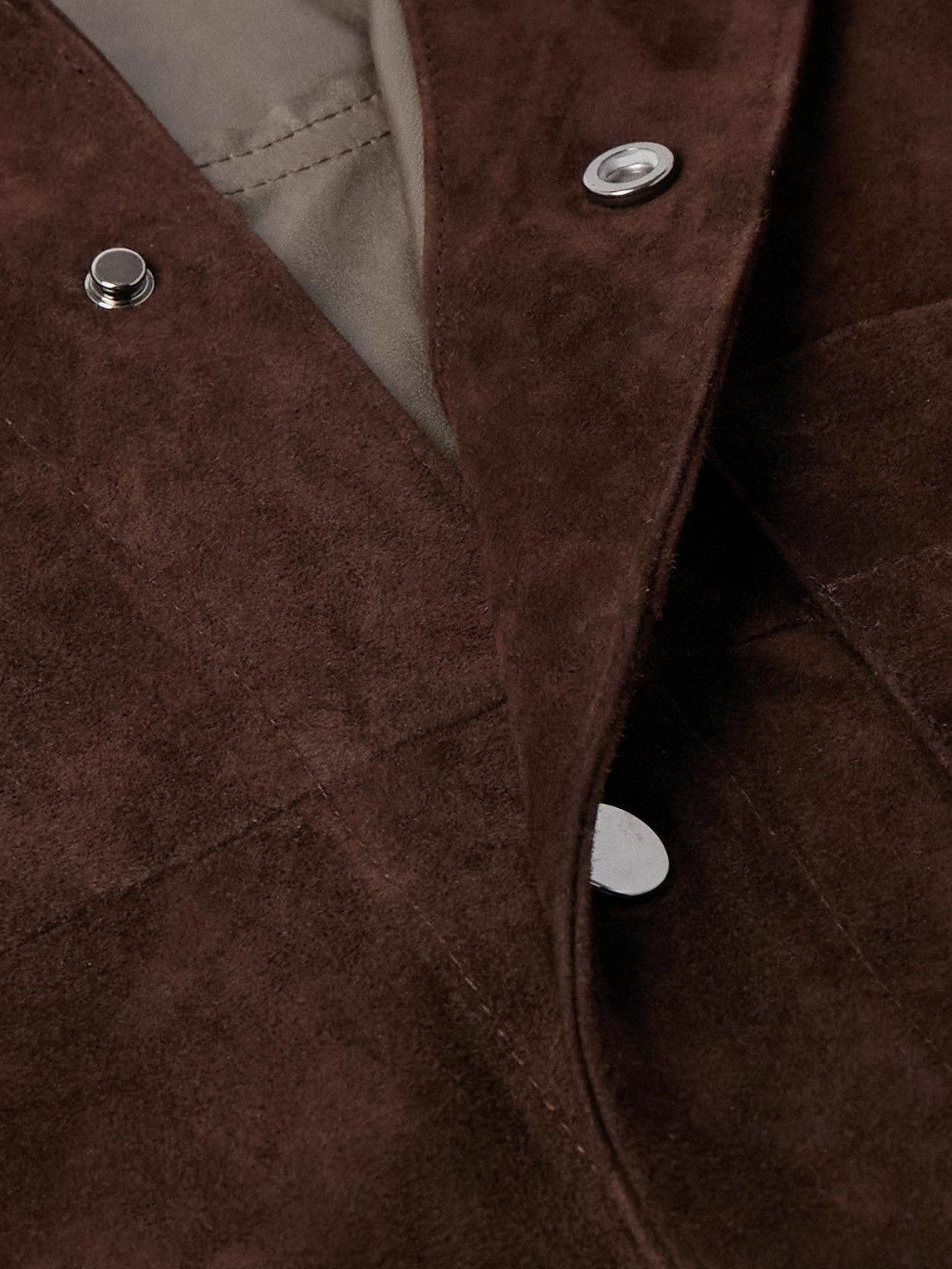 Stòffa - Wave Suede Overshirt - Brown