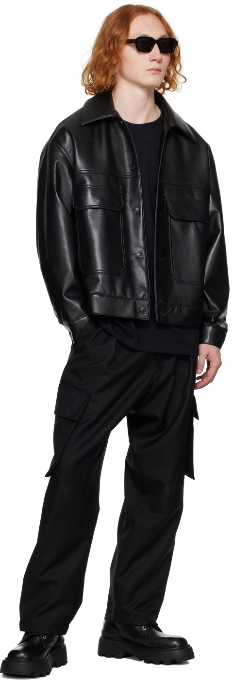 Lownn Black Elasticized Cargo Pants