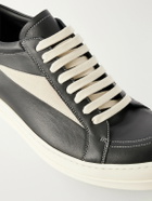 Rick Owens - Vintage Suede-Trimmed Leather and Rubber Sneakers - Black