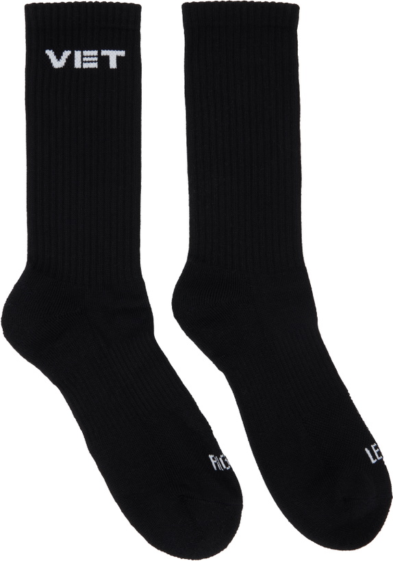 Photo: VETEMENTS Two-Pack Black 'VET' Socks