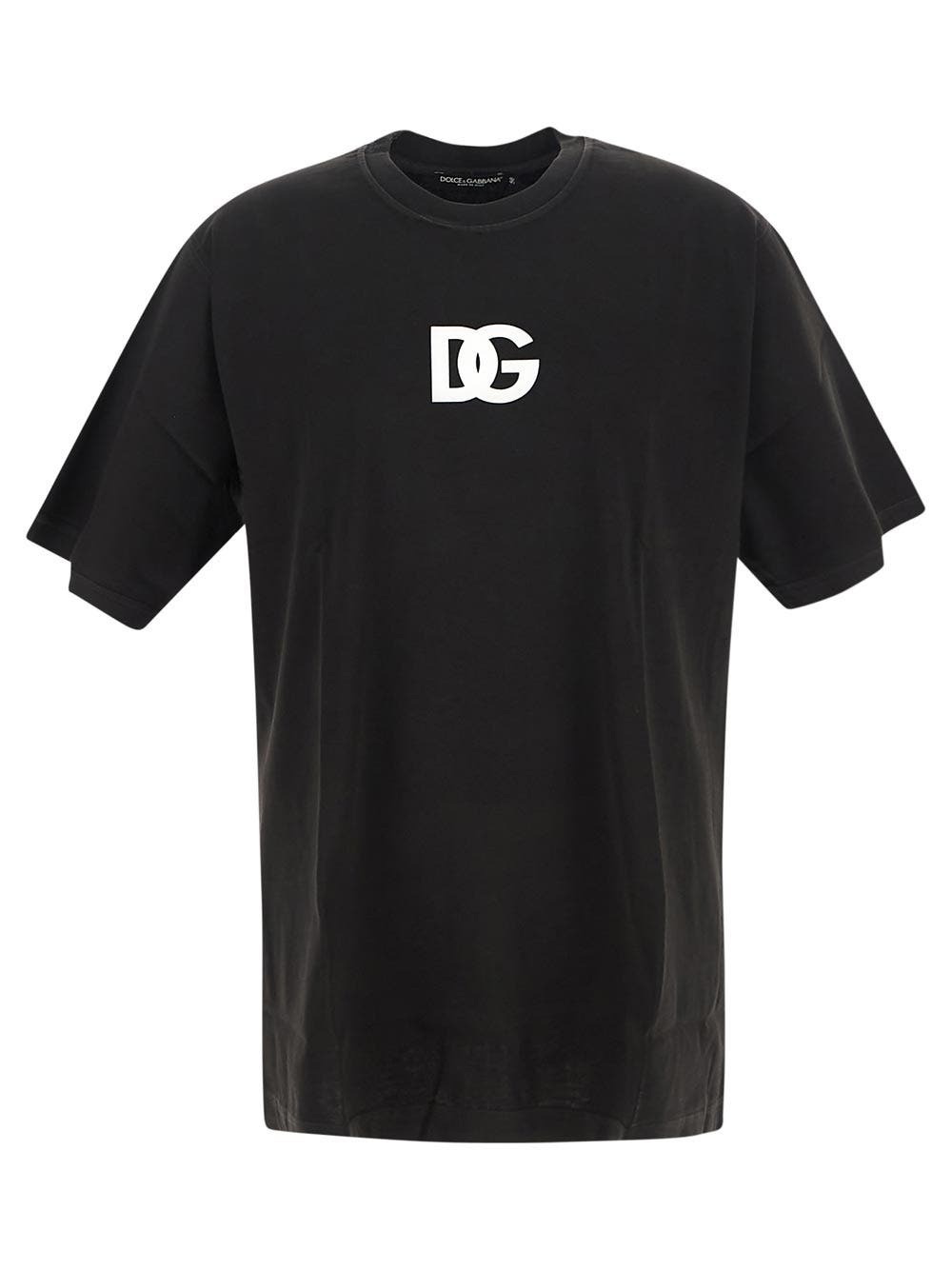 Dolce & Gabbana Men's D&G Band Print T-Shirt in Black Dolce & Gabbana
