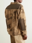 Corridor - Oak Shell-Trimmed Printed Fleece Jacket - Brown