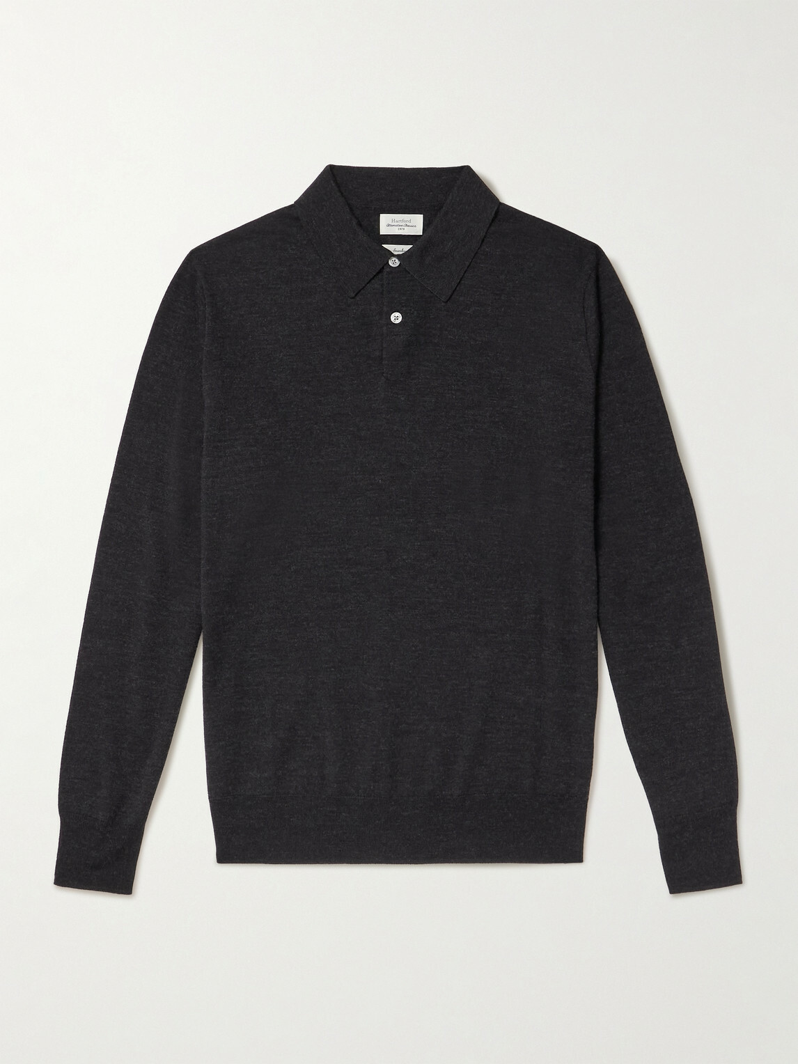 Hartford - Merino Wool Polo Shirt - Black