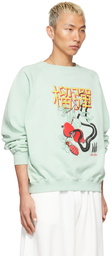 LU'U DAN SSENSE Exclusive Green Forbidden Fruit Sweatshirt