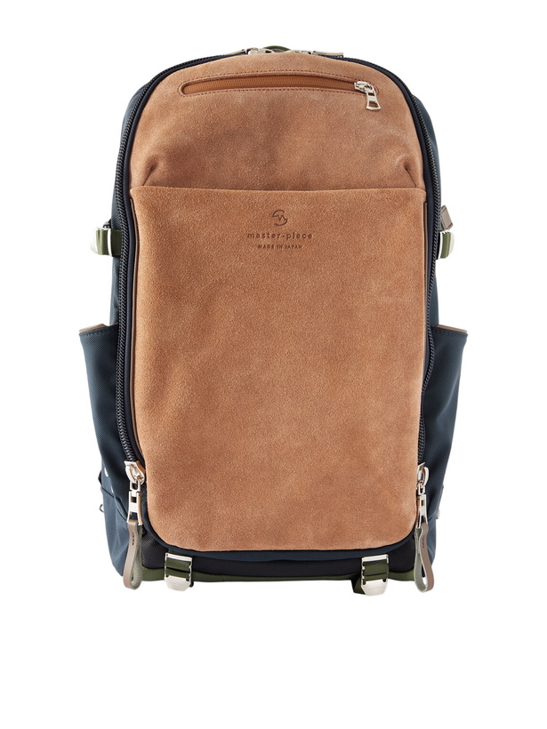 Photo: Master-Piece - Grave Suede-Trimmed Canvas Backpack