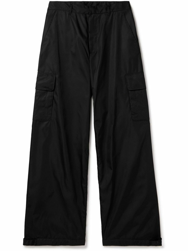 Photo: Off-White - Straight-Leg Embroidered Shell Cargo Pants - Black