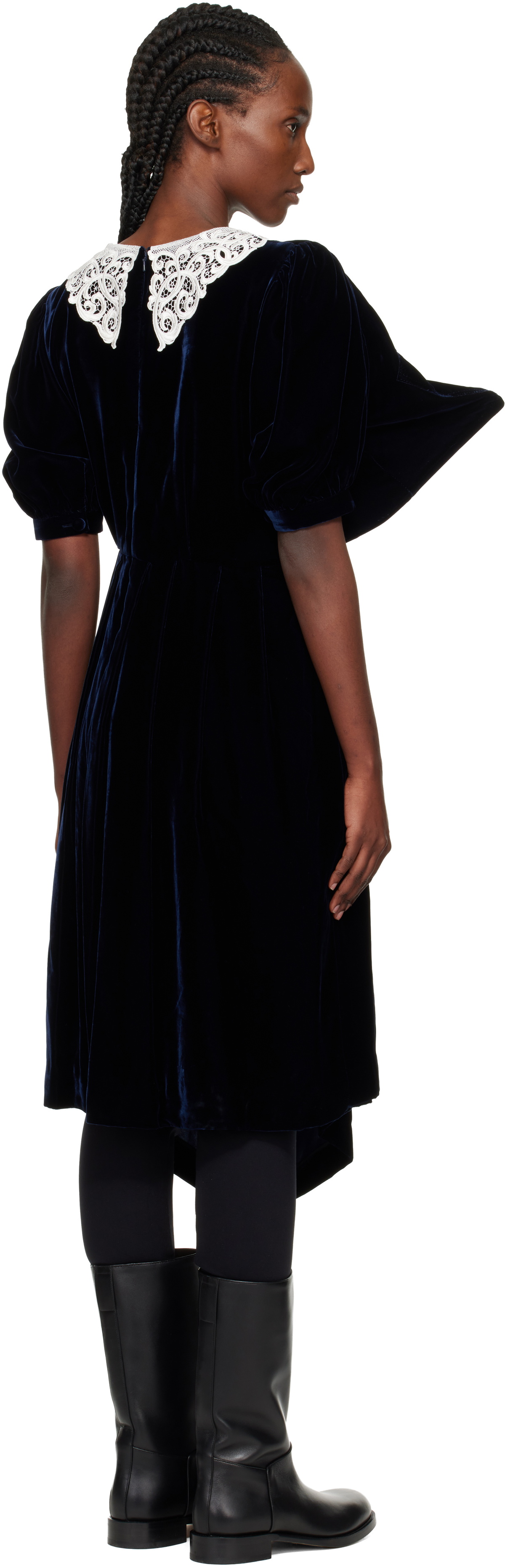 Junya Watanabe Navy Angular Midi Dress