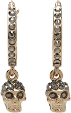 Alexander McQueen Silver Skull Hoop Earrings