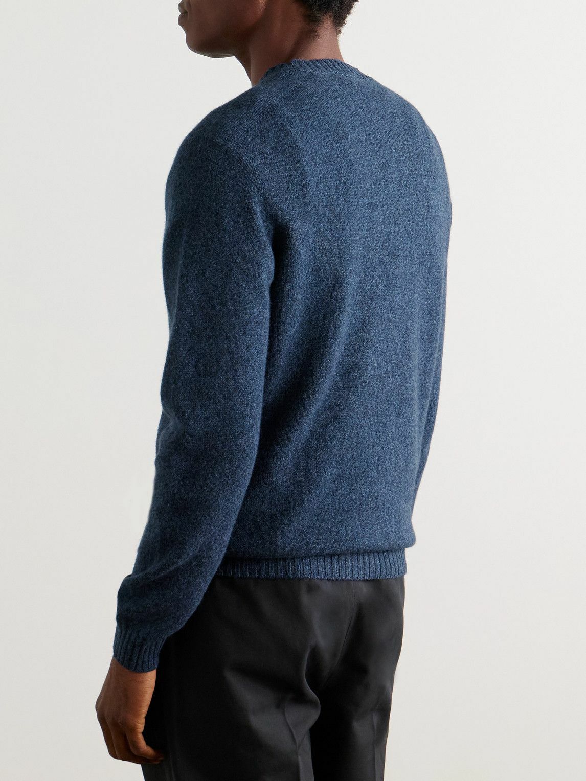 Boglioli - Wool and Cashmere-Blend Sweater - Blue