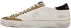 Golden Goose White & Brown Super-Star Classic Sneakers