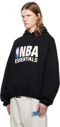 Fear of God ESSENTIALS Black NBA Pull Over Hoodie