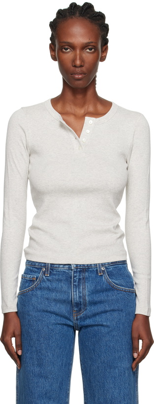 Photo: FLORE FLORE Gray Jess Longsleeve T-shirt