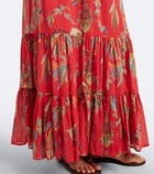 Etro Printed cotton maxi skirt