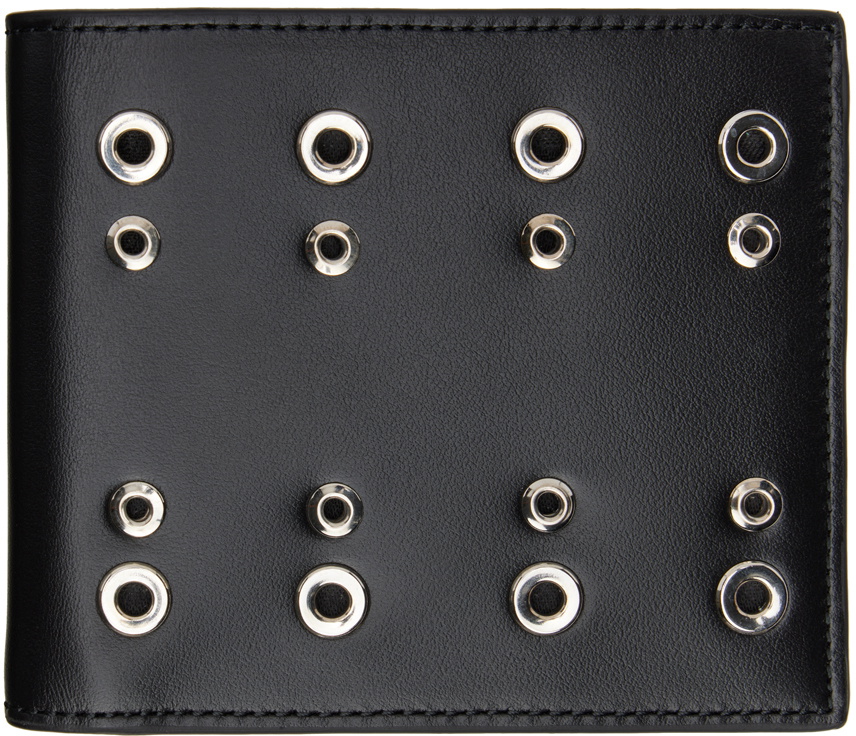 Saint Laurent Lightning Bolt Leather Wallet in Black for Men