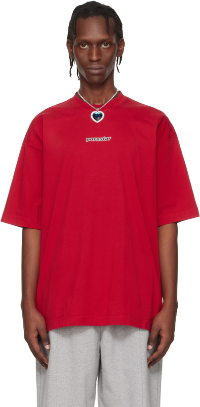 Photo: VETEMENTS Red 'Pornstar' T-shirt