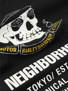 Neighborhood - Harley-Davidson Printed Cotton-Jersey T-Shirt - Black