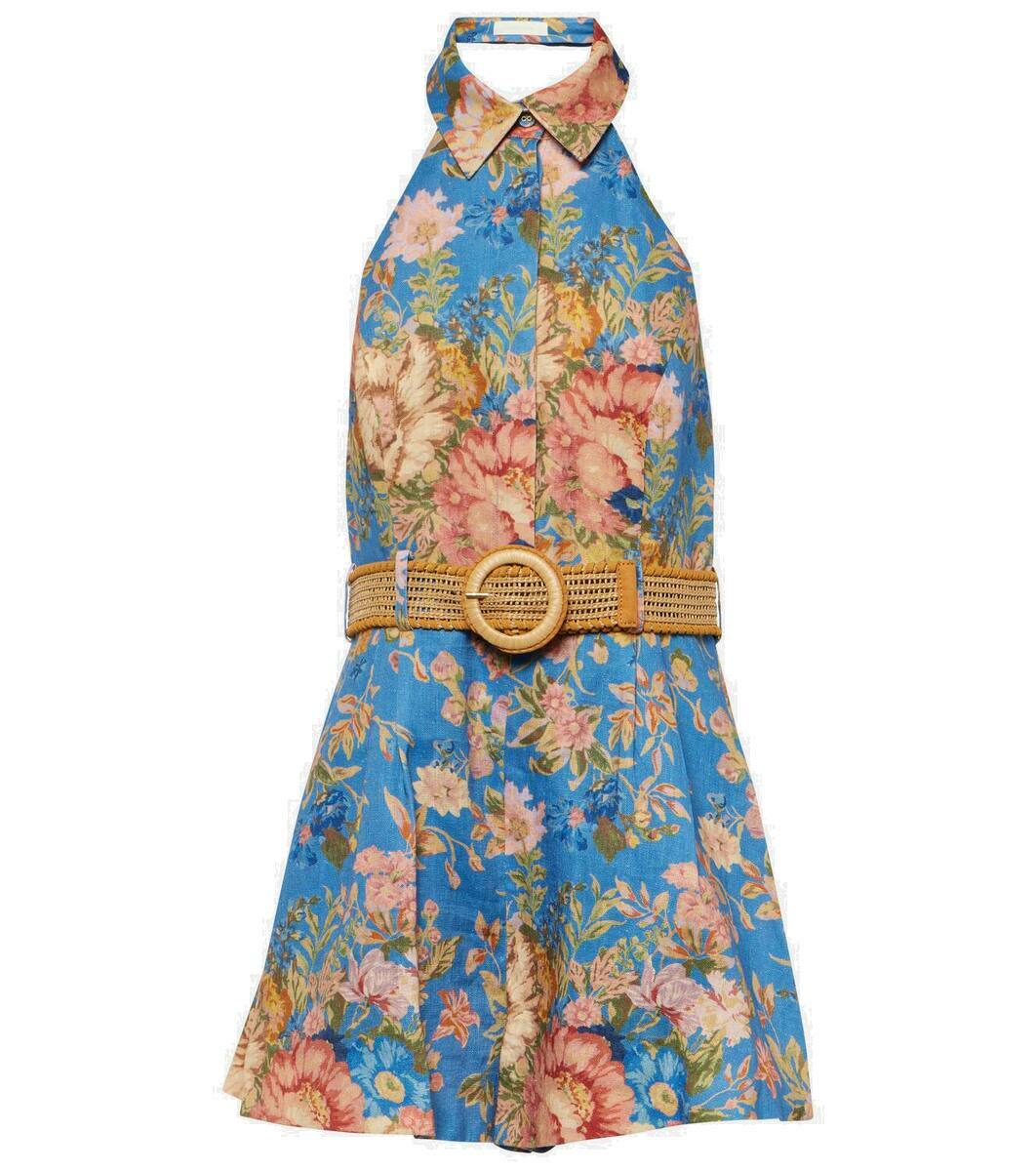 ZIMMERMANN ジマーマン ワンピース Lucky floral linen 1062787 ZIMMERMANN ジマーマン 花柄リネンワンピース レディース