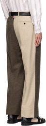 Thom Browne Brown Fun-Mix Trousers