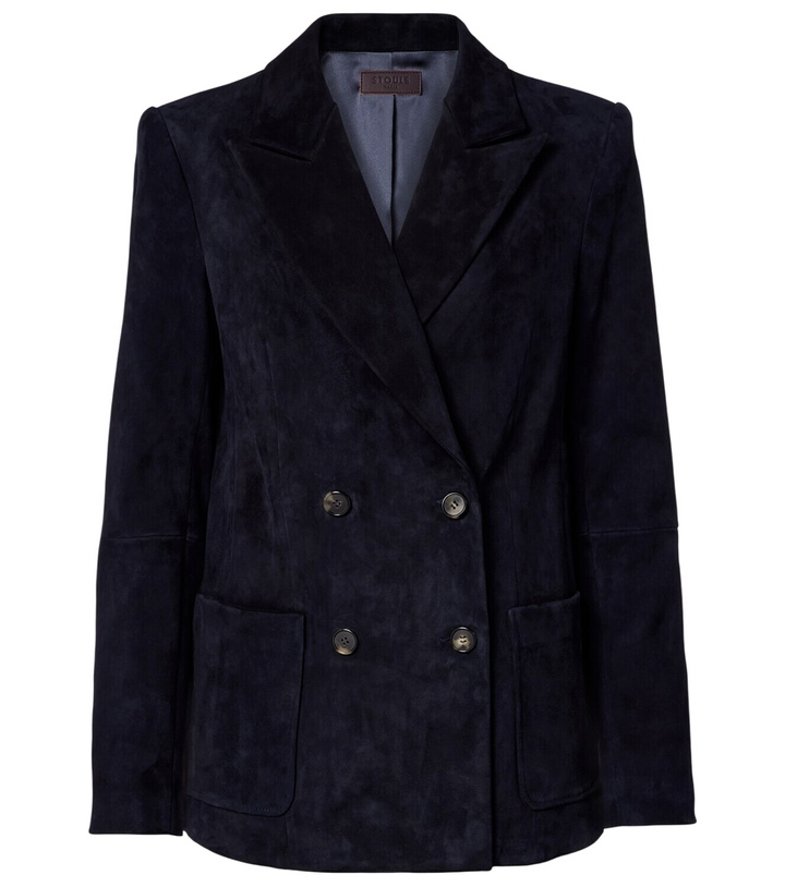 Photo: Stouls Suede double-breasted blazer
