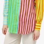ALÉMAIS Women's Bobbie Spliced Shirt in Multi
