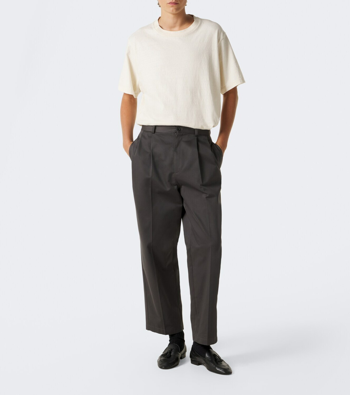 The Row Nesper pleated straight pants