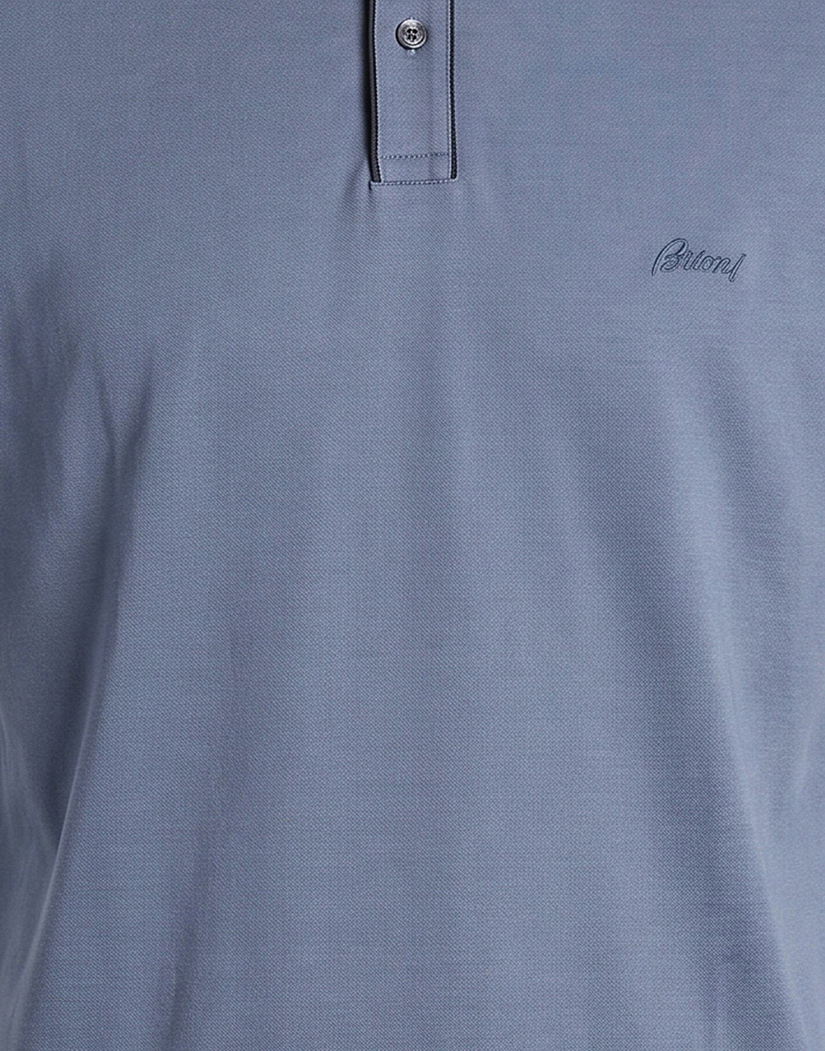Brioni Mens Polo shirt Slate in Blue