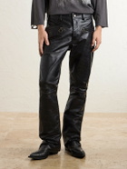 Enfants Riches Déprimés - Wicked Game Flared Leather Trousers - Black
