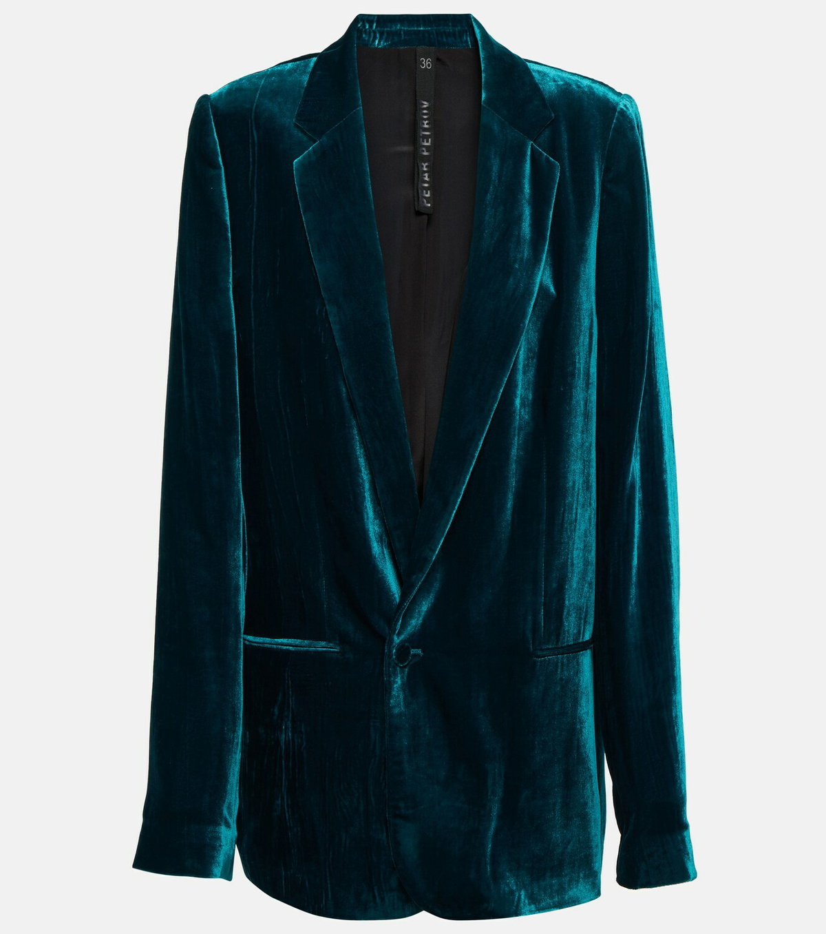 Petar Petrov Ioan single-breasted velvet blazer