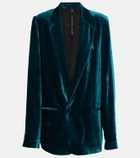Petar Petrov Ioan single-breasted velvet blazer