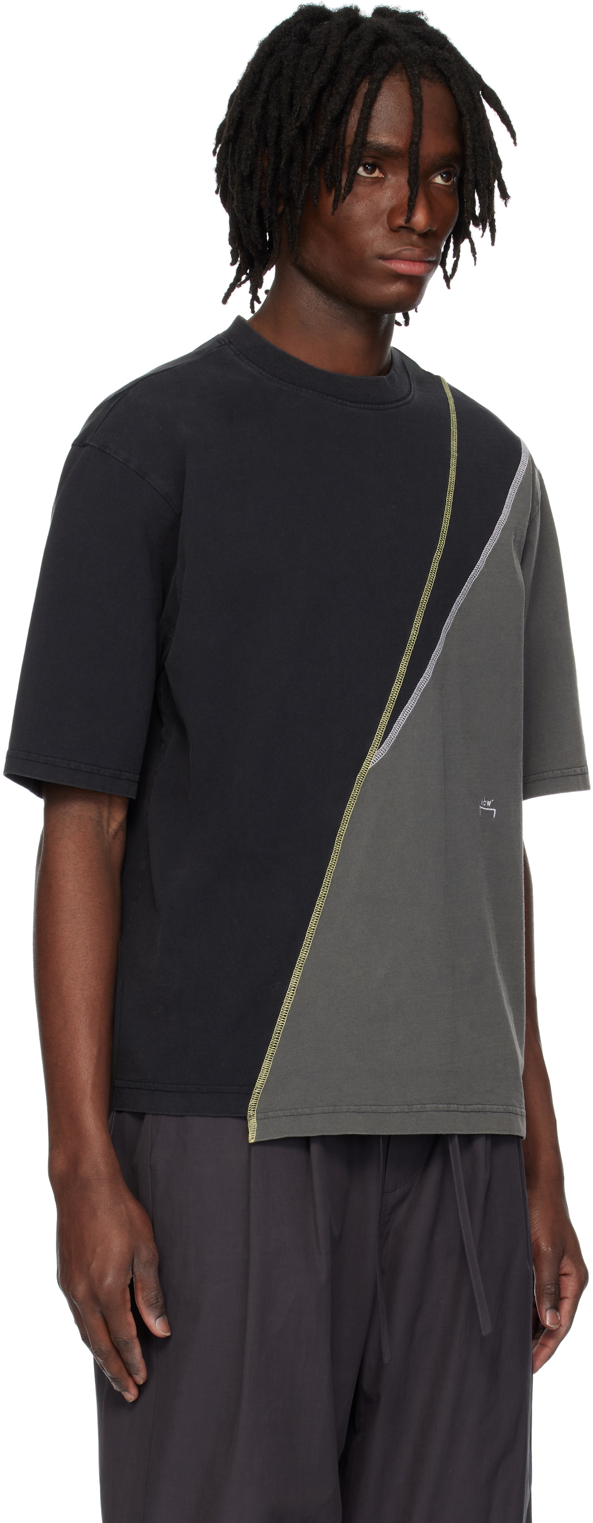 A-COLD-WALL* Gray Spliced T-shirt A-Cold-Wall*