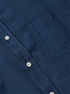 Hartford - Paul Cotton-Seersucker Shirt - Blue